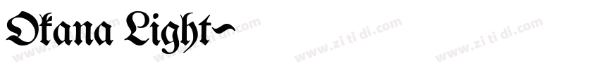 Okana Light字体转换